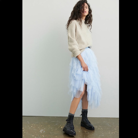 Anthropologie Dresses & Skirts - Anthropologie Light Blue Tulle Skirt